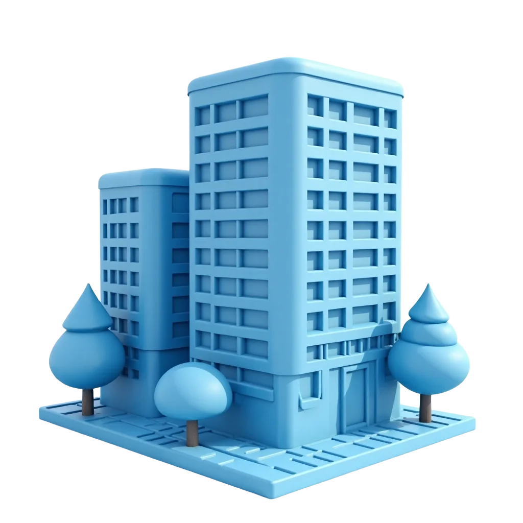 Blue Building Model